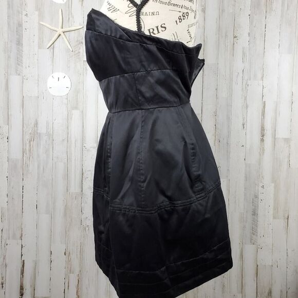 Zac Posen Strapless Dress Black Size 3 - Picture 6 of 12